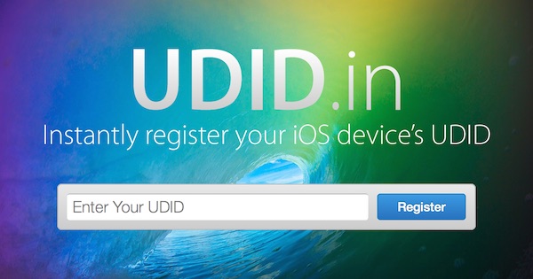 UDID.in: Instantly register your iOS device's UDID